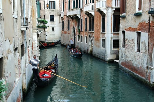 In the canals of Venice,Venice,Italy