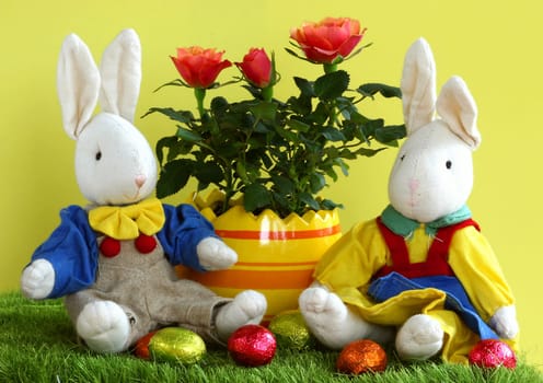 Easter bunny couple