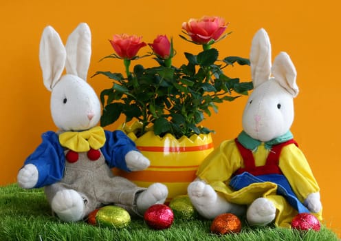 Easter bunny couple