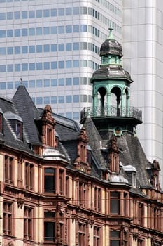 Taken in front of the main train station,Frankfurt,on the direction of the city center.