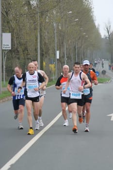 Runners at the Leipzig Marathon