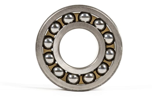 A ball bearing isolated on a white background