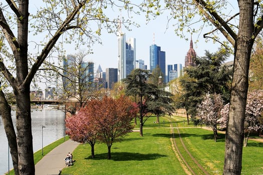 Frankfurt in spring,horizontal