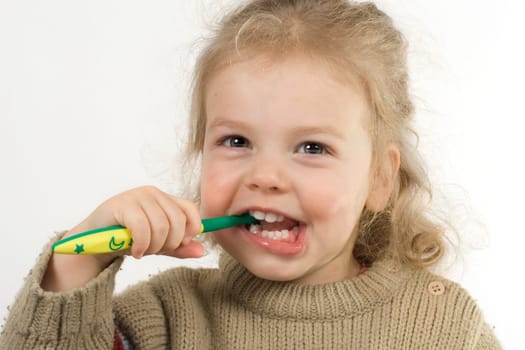 Child who enjoys brushing his teeth