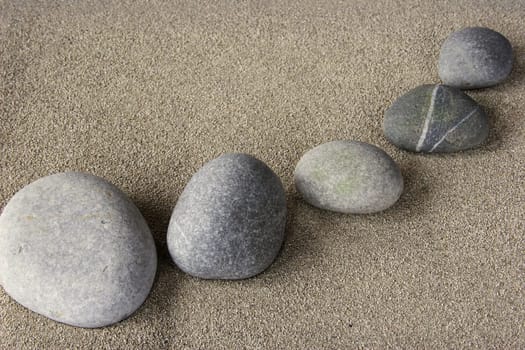 Pebbles in the sand