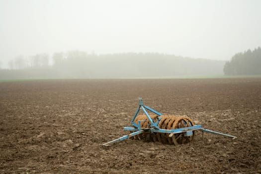 Field on a gloomy day