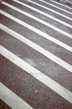 Stripes on asphalt
