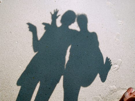 with my girlfriend a little shadow play on Poda Island. The foot on the right in the corner is so intentional and intentional.