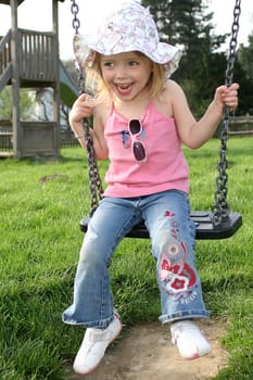 Julchen on the swing