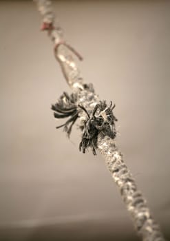 Thin spot in a rope