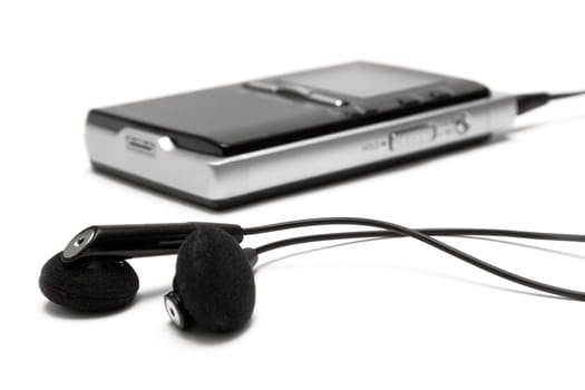 MP3 player with headphones