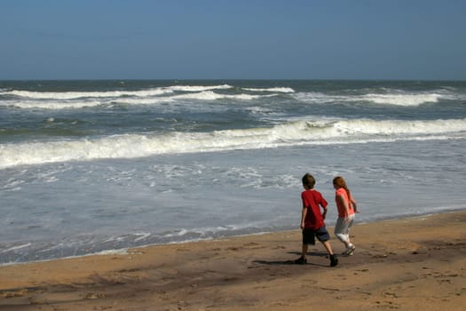 Children by the sea