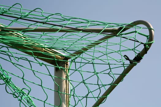 Corner of a soccer goal