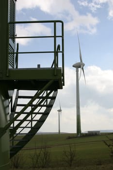 Wind turbines on the Saalberg near Barntrup-Alverdissen,Lippe district (NRW)