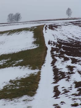Remnants of snow