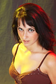 I once made an experiment with colored light on the hair. I would be happy to receive comments.