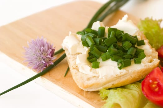 Cheese rolls with chives