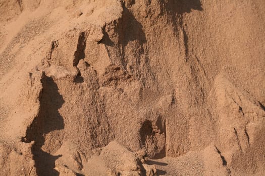 Sand filling on a construction site