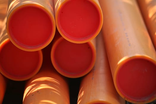 Building material at a construction site