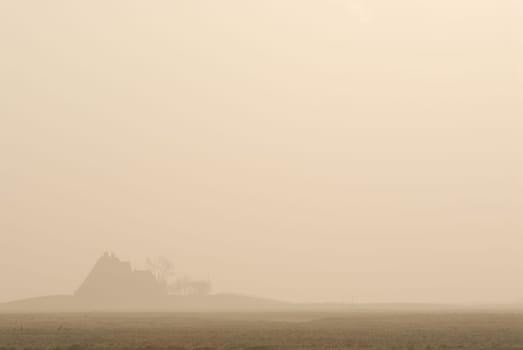 Warft on Hallig Hooge,Germany
