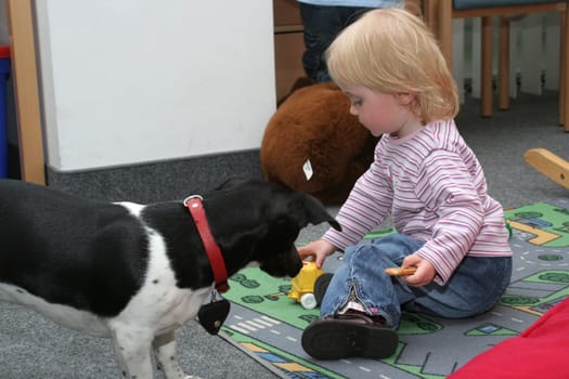 Luida with dog