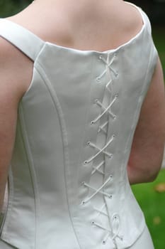 Back view of a bride