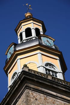 Tower of the Marktkirche in Rinteln an der Weser (Lower Saxony)