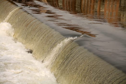 Barrage in the Weser in Hamelin