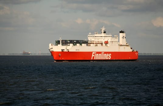 Large ferry off Cuxhaven