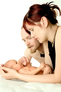 Parents with their 11-day-old son