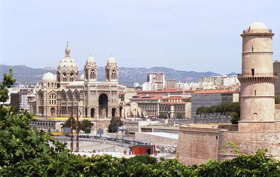 View of La Major and the watchtower of the old prison