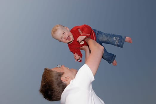 Happy mother with her child