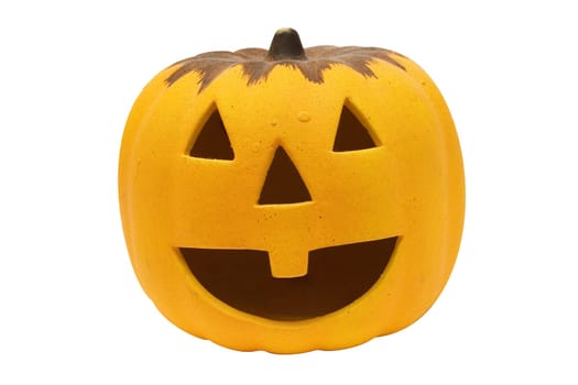 Pumpkin face with clipping path
