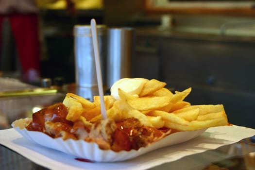 Currywurst with French fries 2