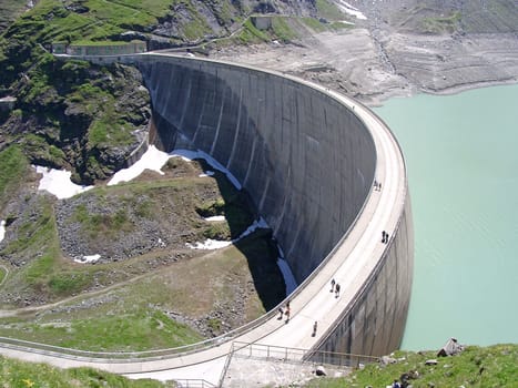 High mountain reservoir Kaprun