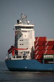 Bridge of a container ship