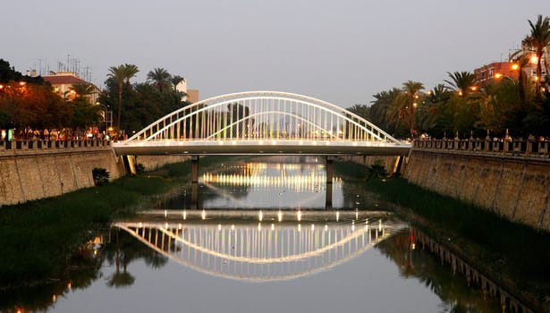Evening at the Segura River in Murcia,Spain