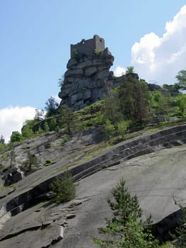 Flossenbürg castle ruins in the Upper Palatinate Forest (Bavaria)
