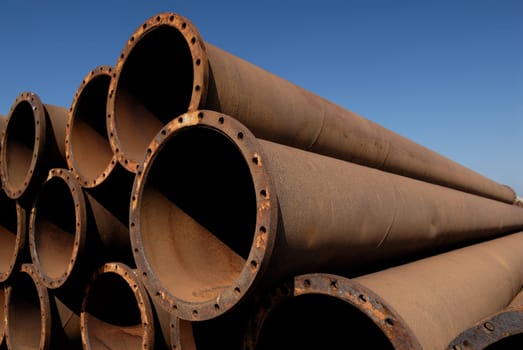 Rusty pipes on the island of Sylt,Germany