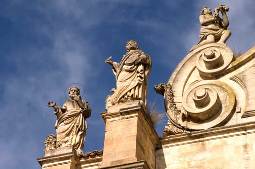 Statues of saints,Ragusa Italy