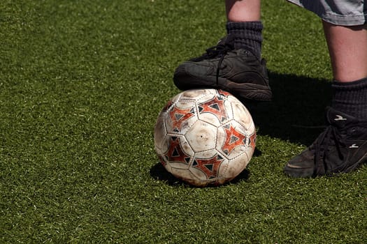 Soccer kicker in black