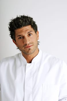 Man in a white coat