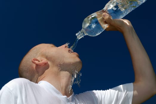 Athletes with a water surface