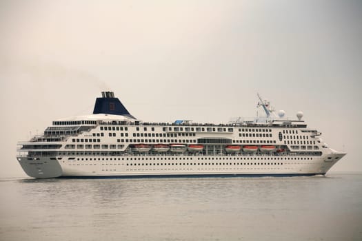 The cruise ship "Norwegian Dream"" in the North Sea off Cuxhaven"