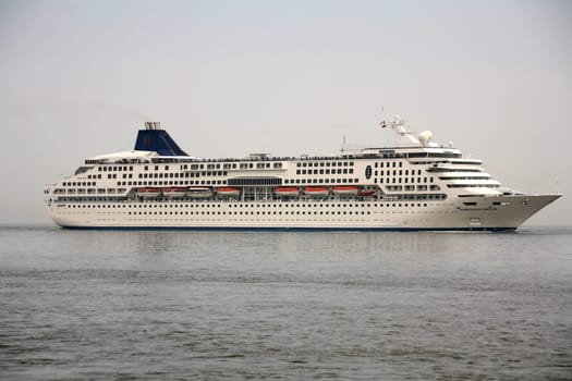 The cruise ship "Norwegian Dream"" in the North Sea off Cuxhaven"