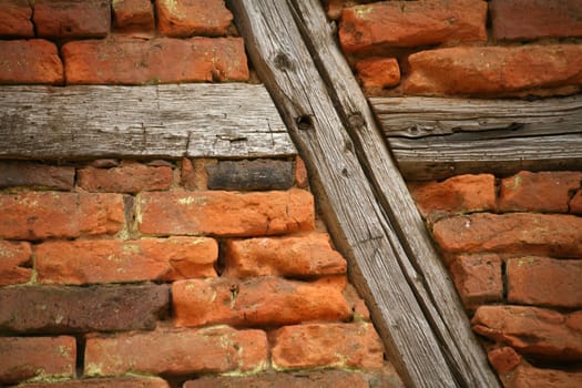 Detail of a truss wall