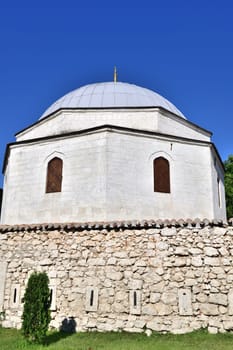 Bakhchisaray, Crimea - July 02. 2019. The Durbe - Khan's tomb