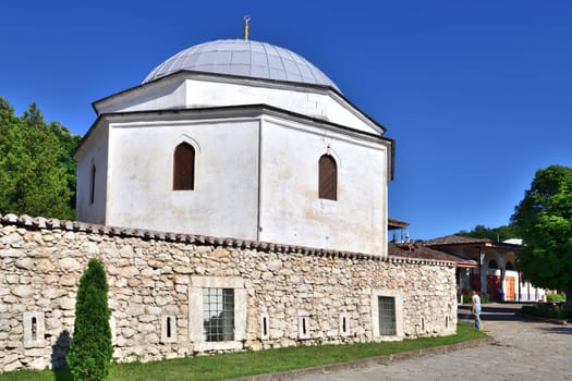 Bakhchisaray, Crimea - July 02. 2019. The Durbe - Khan's tomb