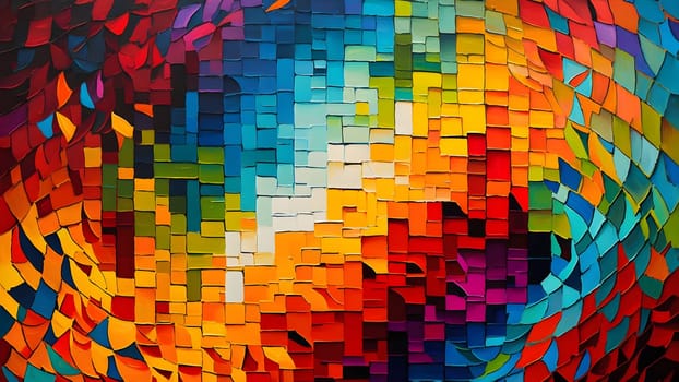 modern abstract palette knife oil painting, colourful geometric pattern and wallpaper, neural network generated art. Digitally generated image. Not based on any actual person, scene or pattern.