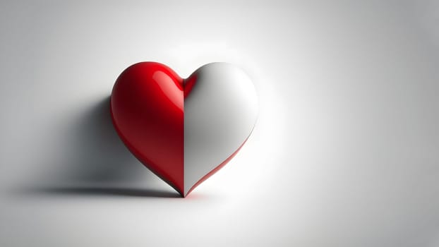 minimalistic valentines day background with heart symbol, neural network generated art. Digitally generated image. Not based on any actual person, scene or pattern.